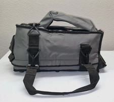 Vintage Padded Camera Equipment Carry Bag Gray Black Foam Divider Shoulder Case picture
