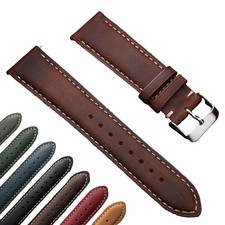 Leather Watch Band 18mm 20mm 22mm Quick Release Replacement Watch Strap picture