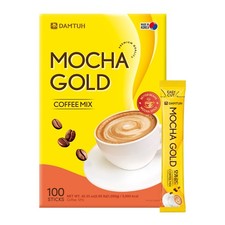 Damtuh Mocha Gold Korean Instant Coffee Mix Sticks 3-in-1 Packet 100 Count picture