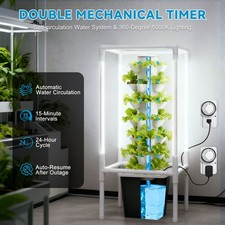Indoor Hydroponic Growing System Tower with Grow Lights 30 Pods Vertical Growing picture