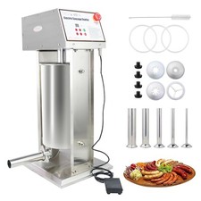 Hakka Commercial Electric Sausage Stuffer 30LBS 15L Stainless Steel Meat Maker picture