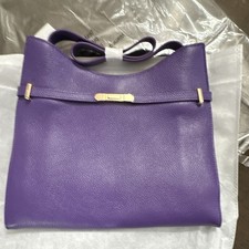 Tote Le Monde Grape Melbourne Tote Bag Gold Hardware Buckle Closure w/ Pouch picture