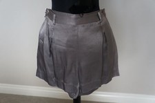 NEW Gwen Stephanie L.A.M.B. Pop the Color Grey Satin Dress Shorts 2 XS SRP $220 picture