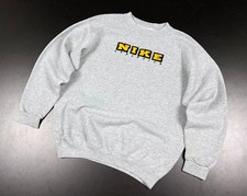 Vintage Men's NIKE Big Logo Gray Cotton Y2k Casual Sweatshirt Sweaters Size S/M picture