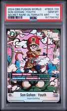 2024 DBS Fusion World Secret Rare Alternate Art #FB03-139 Son Gohan Youth PSA 10 picture