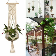 2PCs Handmade Flower Pot Hanging Baskets Macrame Plant Hanger Flowerpot Holder picture