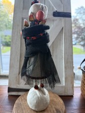 ESC Trading Company Folk Art Halloween Candy Corn Witch Figurine picture