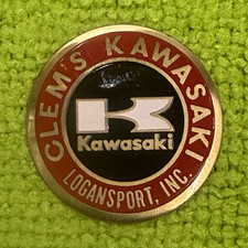 Clem’s Kawasaki dealer Vintage tank sticker.  Logansport IN  z1 900 kz h1 h2  picture