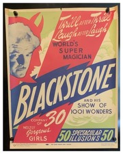 Blackstone Magician & His Show Of 1001 Wonders Poster—The Magic People—17x13⅝” picture