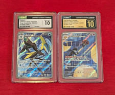 Pokemon TCG CGC Graded Japanese Holo Inteleon/Team Rocket's Obeetle Lot (2) picture