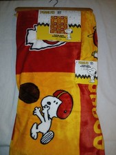 PEANUTS NFL SUPER SOFT PLUSH THROW NWT 60IN X 70IN CHIEFS KANSAS CITY PEGASUS picture