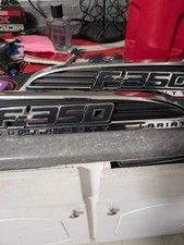 2011 - 2016 Ford F350 Lariat Super Duty LR & RH Chrome     Fender Emblem new OEM picture