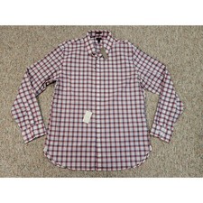 J.Crew Ludlow Shirt Mens XL Red Blue Plaid Slim Fit 120s 2 Ply Cotton NWT G7451 picture