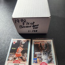 1990-1991 Fleer Basketball 1-198 Complete Set Bird Magic Jordan. NM/MT picture