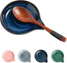 Ceramic Spoon Rest for Stove Top, Heat-Resistant Holder for Kitchen Counter, Coo picture
