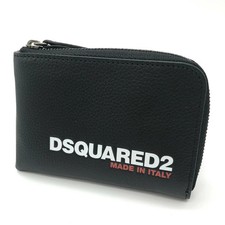 DSQUARED2 BOB ZIP COMPACT COIN WALLET S82WA0041 Black - Preowned picture