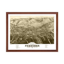 Old Map of Friendship, NY 1882 - Vintage Friendship New York picture