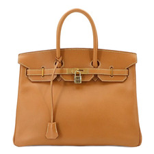 Authentic HERMES Birkin 35 Ardennes Natural leather gold hardware picture