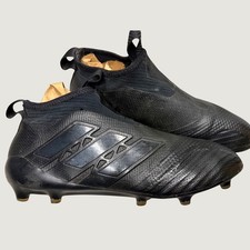Adidas Ace 17+ Purecontrol FG Soccer Cleats Mens size 10 Black Laceless S7716 picture