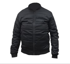 HoodLamb Men's Black Quilted Hemp Bomber #W18MQB NWT picture