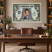 Classic Gangster Movie Tony Montana I Trust Me Canvas Print Money Wall Art picture