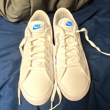 Nike Court Legacy Next Nature White/Blue Lace-Up Synthetic Sneakers 10.5 M picture