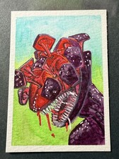Original ACEO/100 HORROR ACEOSin 100 DAYS/beks_and_lo/#78 A QUIET PLACE picture