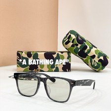 A BATHING APE BS13022 Square Sunglasses 54□16-145 Black Frame Unisex picture