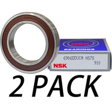 2PACK NSK 6906DDU 6906-2RS 30X47X9MM Double Rubber Sealed Bearings 61906-2RS picture