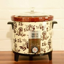 Vintage 1970s Sears Merry Mushroom Crock Watcher Slow Cooker Crock Pot Tested Ne picture