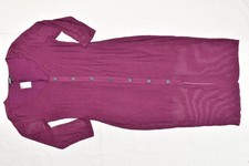 Express Women's Plum Purple Ribbed Knit Button-Front Midi Dress Size L NWT picture