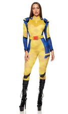 Sexy Forplay Claws Out Comic Hero Wolverine Yellow Jumpsuit Costume 555296 picture