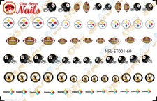 69pcs Pittsburgh Steelers Nail Art Decals Stickers Transfers ST001-69 picture