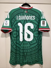 Julian Quiñones #16 Mens LARGE Adidas Mexico Authentic Jersey World Cup Vs S.A. picture