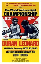 Fight Poster Boxing First Sugar Ray Leonard Vs Roberto Duran 2 Kings 11x17 Art picture