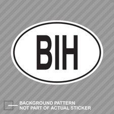 BIH Bosnia and Herzegovina Country Code Oval Sticker Decal Vinyl Bosnian picture