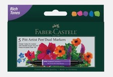 Faber-Castell Rich Tones Pitt Artist Pen Dual Markers, 5ct picture