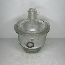 PYREX Glass 2.4L Small Vacuum Desiccator 40/35 Sleeve & Rack picture