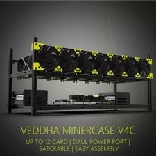 🇺🇸 USA Veddha 8 / 12 GPU Miner NEW VERSION frame Stackable Frame- NO FANS  picture