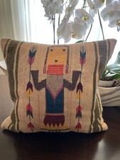 Hand-woven 18x18 Navajo horse-blanket pillow picture