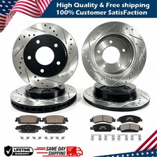 Front Rear Drilled Rotors Ceramic Brake Pads for Sebring Avenger Eclipse Talon picture