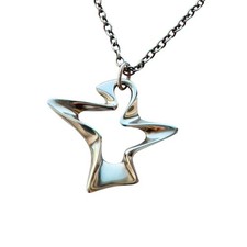 Georg Jensen 2000 HK Henning Koppel Bird Pendant Necklace Sterling Silver 925 picture