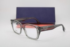 NEW FENDI FE50094I 020 CLEAR GREY SILVER AUTHENTIC EYEGLASSES 52-19 picture