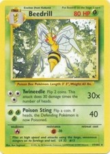Pokémon TCG - Beedrill - 17/102 - Rare - Base Set Unlimited [Moderately Played] picture