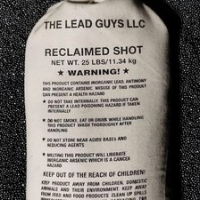 2 BAGS OF RECLAIMED PREMIUM LEAD SHOT (7.5-9 mixed) - 50 Pounds picture