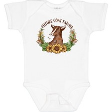 Inktastic Future Goat Farmer Baby Bodysuit Little Goats Lover Herder Owner Pet picture