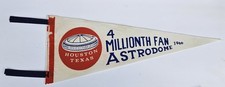 Rare 1966 Houston Astros 4 Millionth Fan Felt Pennant Astrodome Baseball Vintage picture