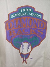 Vintage 1998 Arizona Diamondbacks Inaugural Season Hanes White T Shirt XL EUC  picture