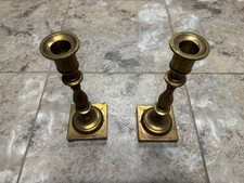 Pair of Vintage Brass Candle Holders picture