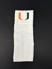 Miami Hurricanes College Football QB Game Towel White Cotton New picture